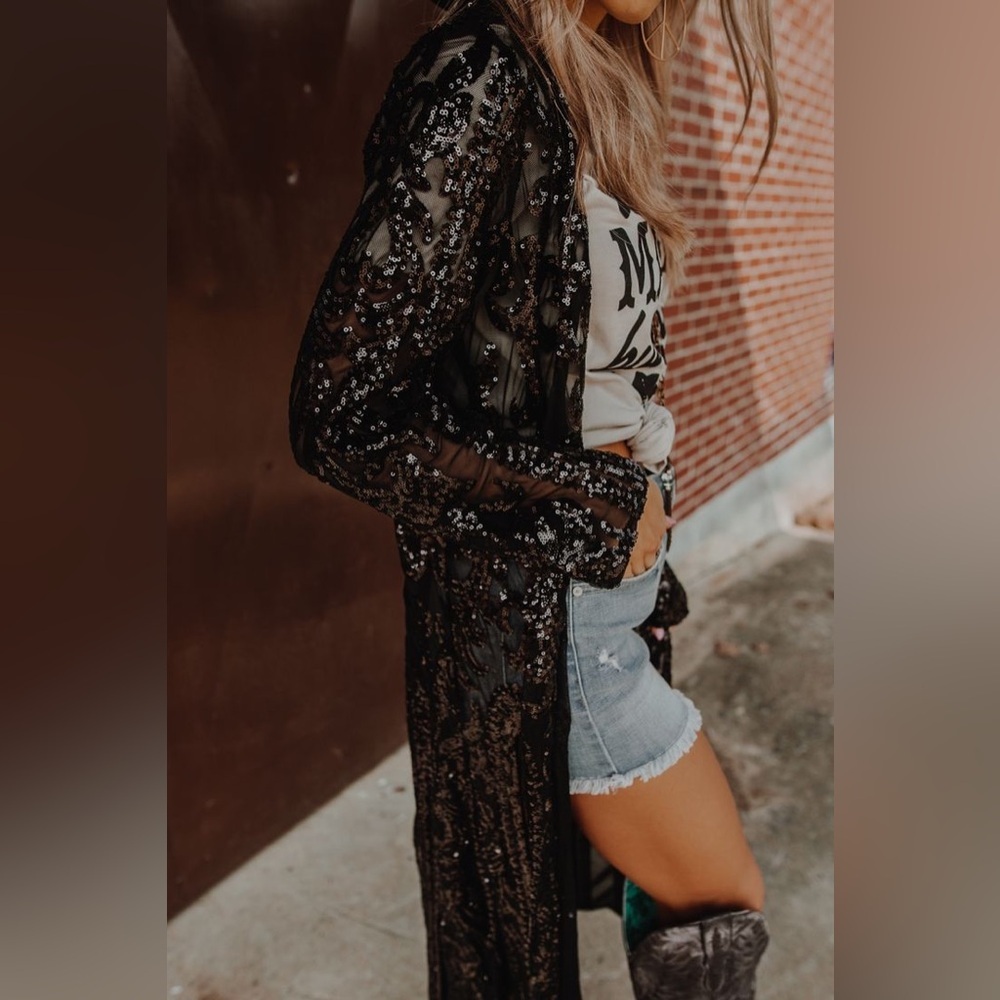 Southern fried chick’s full length sequin duster size medium - Picture 3 of 5